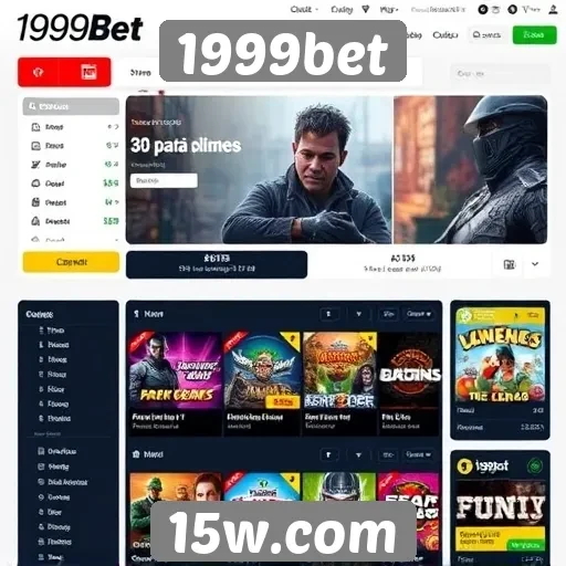 Análise da interface do usuário do site 1999bet